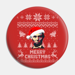 Abraham Lincoln Merry Christmas Pin