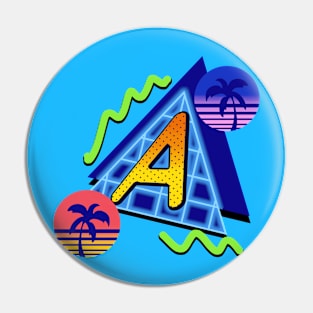 Initial Letter A - 80s Synth Pin