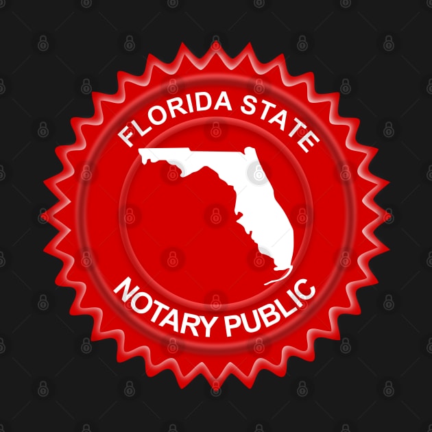 Notary Public Florida State Silhouette Seal by geodesyn