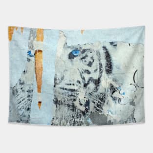 Wild Siberian Tiger Collage Tapestry