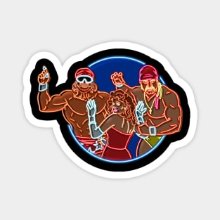 Mega Powers neon bg Magnet