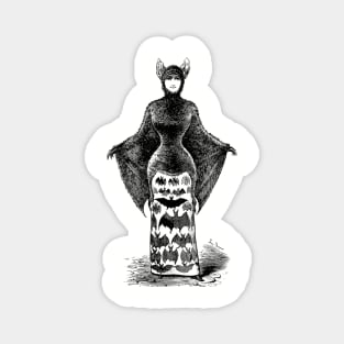 Girl in Victorian Era Bat Costume Magnet