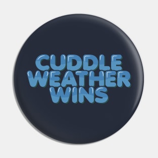 Cuddle Weather Wins Pin