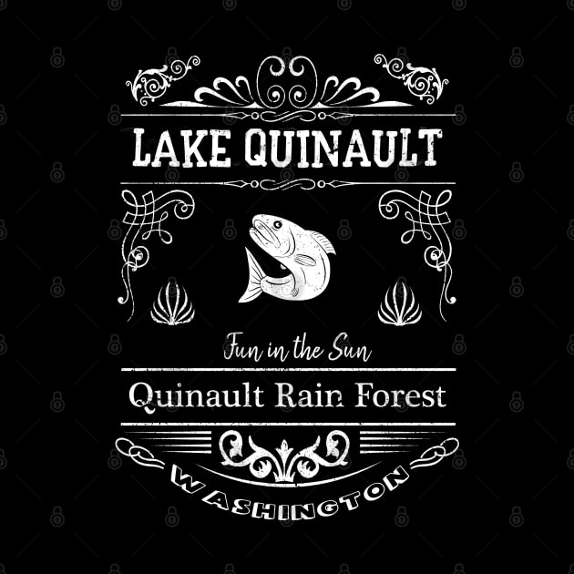 Lake Quinault Washington travel souvenir by artsytee