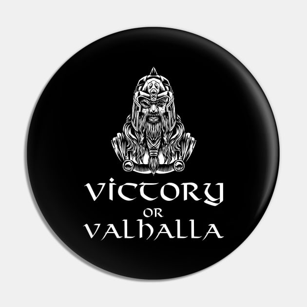 Pagan Norse Mythology Viking God Odin - Victory Or Valhalla Pin by Styr Designs