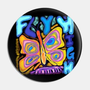 fly high butterfly Pin