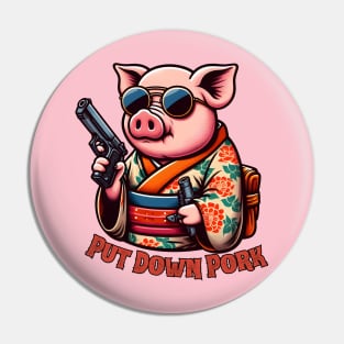 Shooting pig Pin