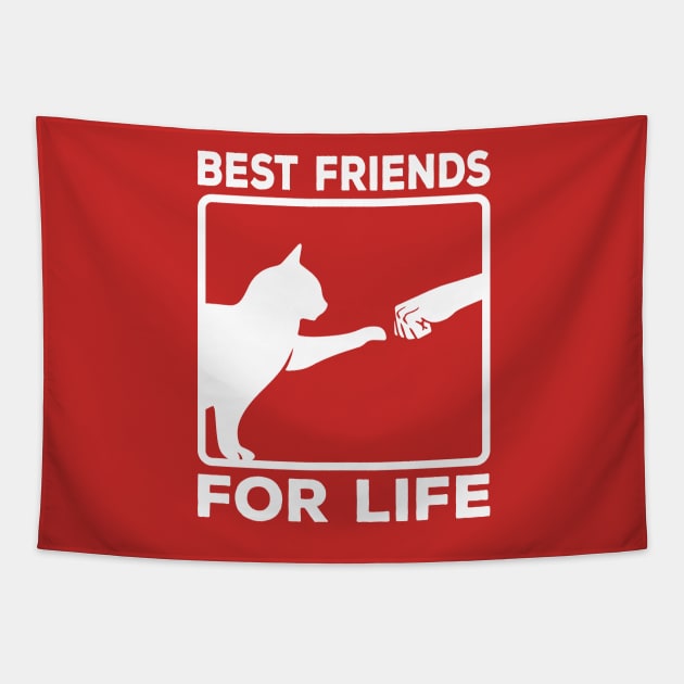 Best Friends for Life - A purr-fect gift for a cat loving friend ! Tapestry by UmagineArts