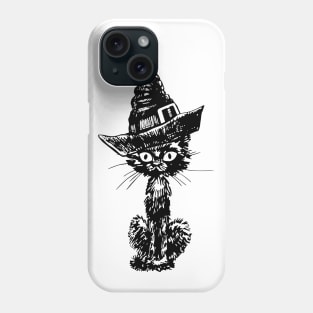 Black cat Phone Case