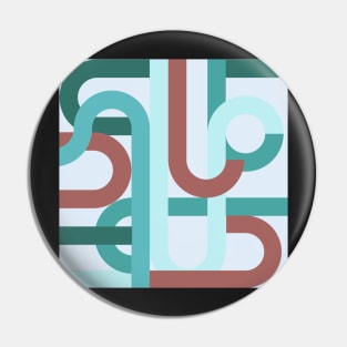 Blue geometric pattern abstract Pin