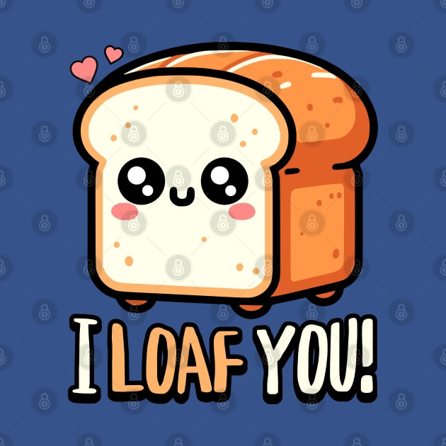 I Loaf You! Cute Bread Pun by Cute And Punny