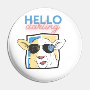 Hallo Darling Sheep Pin