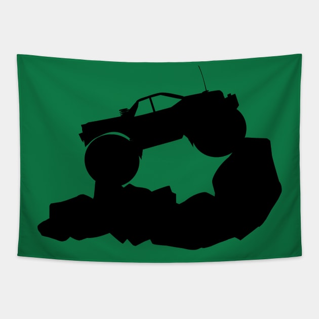 4 wheel drive trucks climbing rocks Tapestry by holidaystore