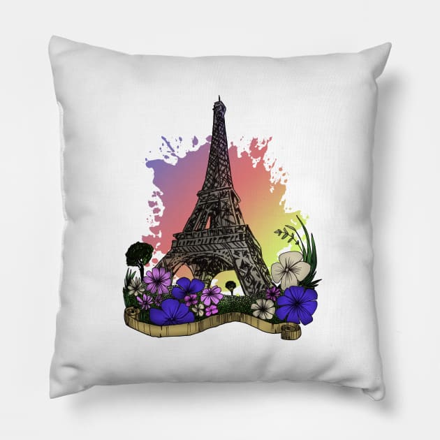 Eiffel Tower Pillow by adamzworld