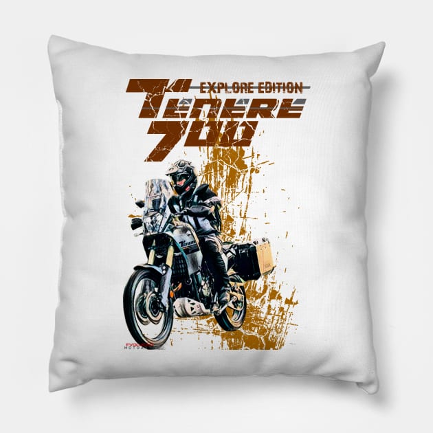 Tenere 700 Pillow by EvolutionMotoarte