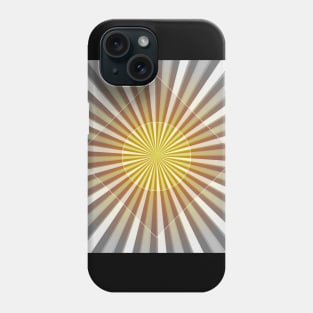 Psychedelic Flash in Gray Tones with Luminous Center Phone Case