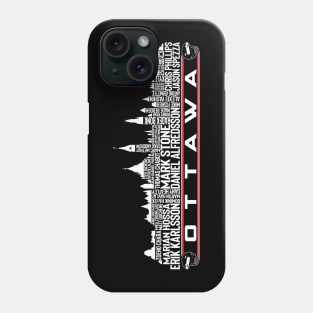 Ottawa Hockey Team All Time Legends, Ottawa City Skyline Phone Case