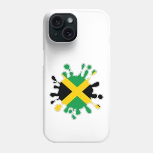 Jamaica National Flag Paint Splash Phone Case