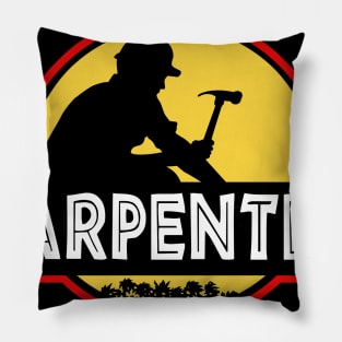 Carpenter Jurassic Park Parody Logo Pillow