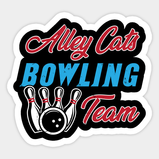 Cats Bowling Team Bowling Sticker Teepublic Au