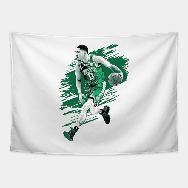 Jayson Tatum from the Boston Celtics Design Tapestry by Labidabop