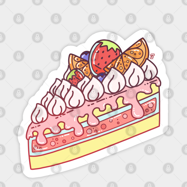 Glass Cake Slice Cake Sticker Teepublic