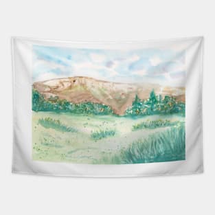 Watercolor Mountain Tapestry