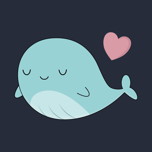 Kawaii Cute Blue Whale by happinessinatee