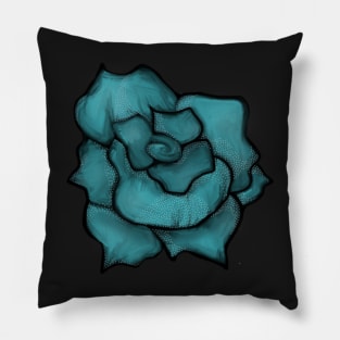 Blue Pearl Rose Pillow