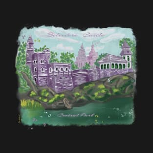 Belvedere Castle in purple, Central Park T-Shirt