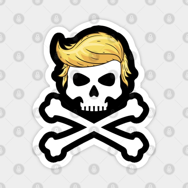 Trump Danger Skull with Donald hair Magnet by The Perfect Mind