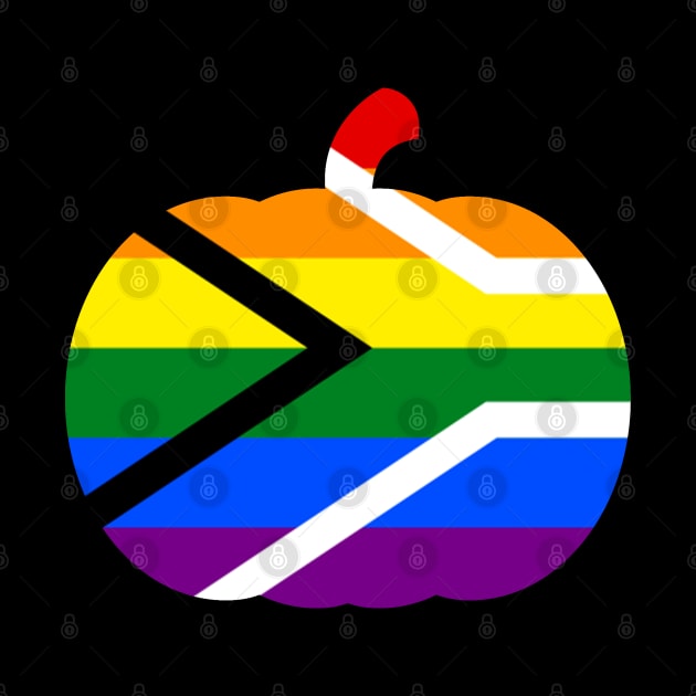 Halloween Pumpkin LGBT Flag South Africa Rainbow PRIDE by aaallsmiles