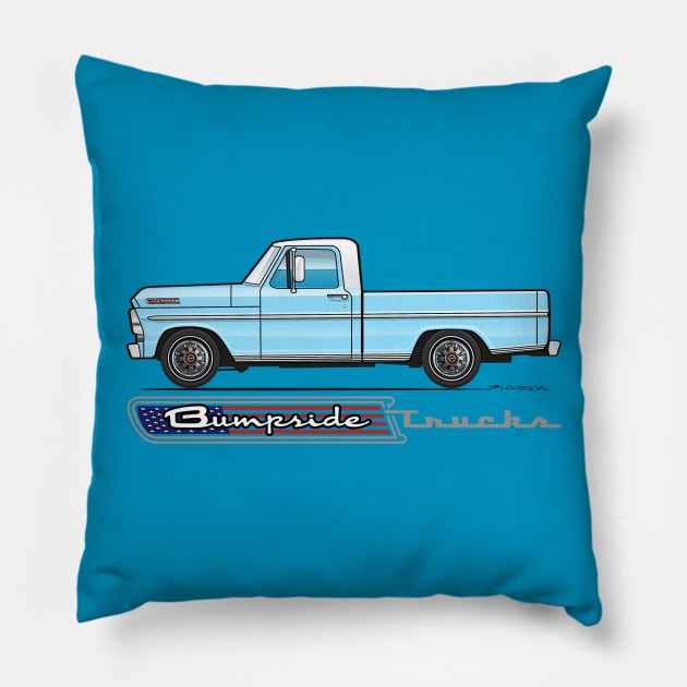 1967 Light Blue Pillow by JRCustoms44