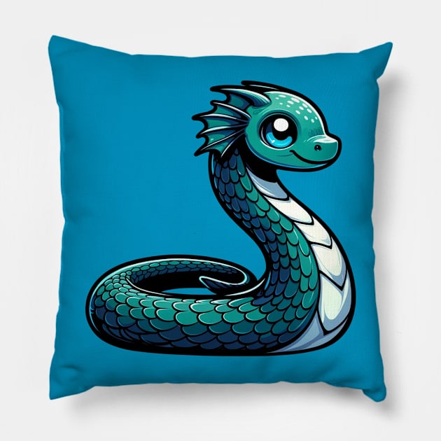 Cute sea monster Pillow by Ferdi Everywhere