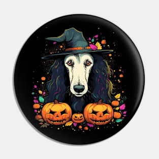 Borzoi Halloween Pin