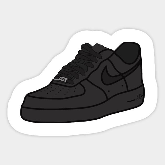 Black Air Force Ones Air Force 1 Sticker Teepublic