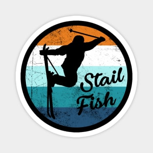 Stail Fish Grab | 70's Vintage Ski Bum Silhouette Magnet