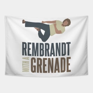 Rembrandt With a Grenade Tapestry