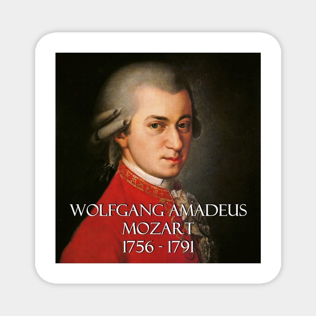 Great Composers: Wolfgang Amadeus Mozart Magnet by Naves