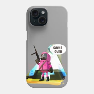 Squid game pink jumpsuit, Triangle mask Phone Case