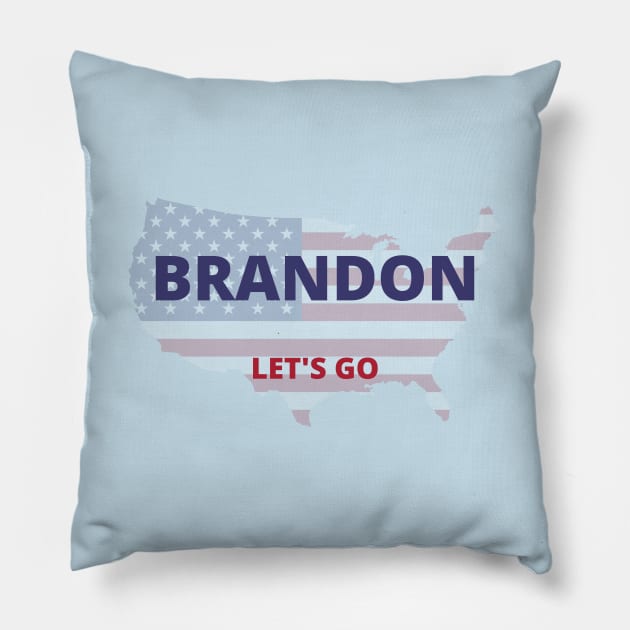 Let's Go Brandon Pillow by soubamagic