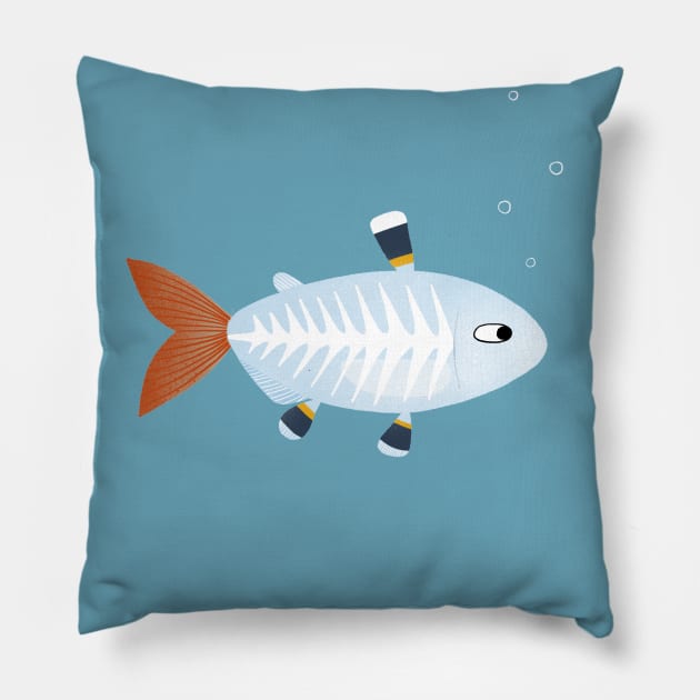 X-ray Tetra Fish Pillow by NicSquirrell