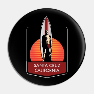 Santa Cruz Logo Surfer Statue Pin