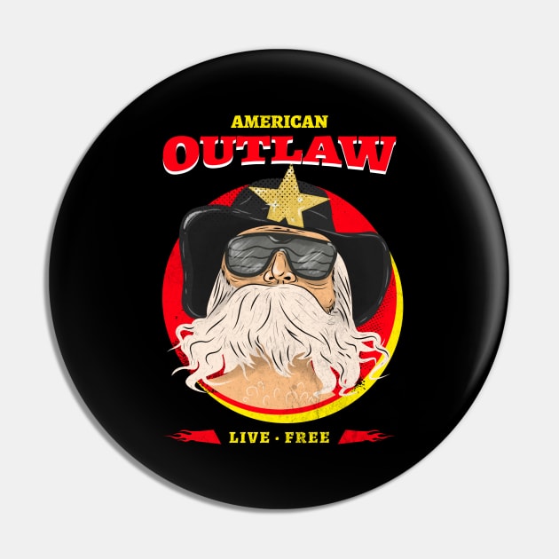 American Outlaw Pin by Retro Patriot