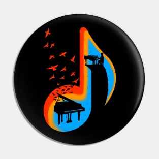 Music Piano Player Pin