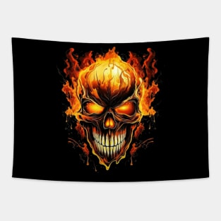 Burning Skull Tapestry