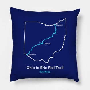 Route Map of Ohio to Erie Rail Trail Pillow