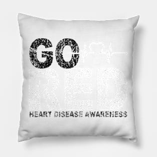 Wear Red Day Go Red Saying Heart Disease Awareness Pillow