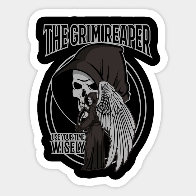Skull Grim Reaper Grim Reaper Sticker Teepublic