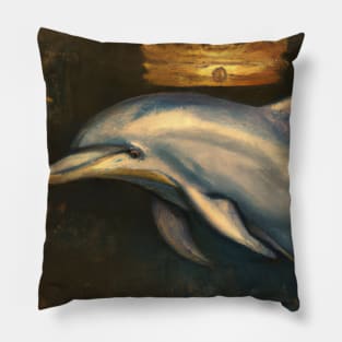 Dolphin with a Crown Pillow